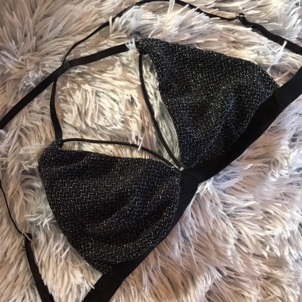 Sparkly strappy bralette
